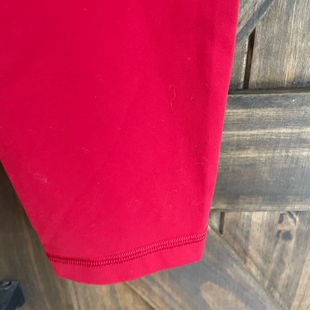 Athleta Red Salutation Leggings Full length - Picture 4 of 5